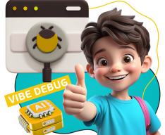 Тестирование & Vibe Debug. Охотники за багами - КИБЕРшкола программирования для детей, компьютерные курсы для школьников, начинающих и подростков - KIBERone г. Армавир