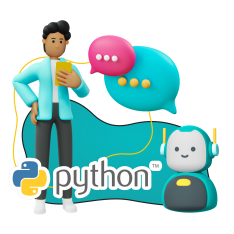 Умный чат-бот на Python - КИБЕРшкола программирования для детей, компьютерные курсы для школьников, начинающих и подростков - KIBERone г. Армавир